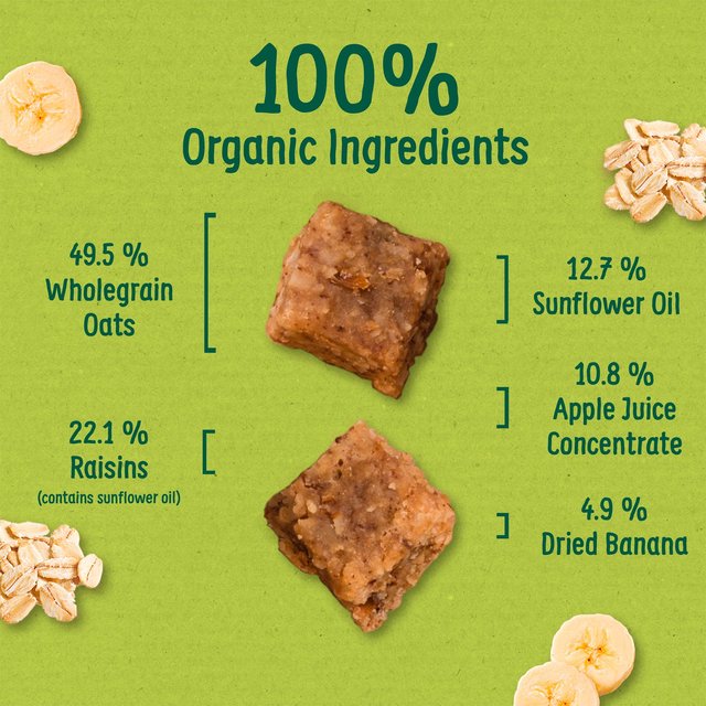 Organix Mini Organic Oat & Banana Flapjack Toddler Snacks Multipack   4 x 20g GOODS M&S   