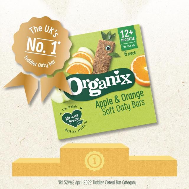 Organix Apple & Orange Organic Soft Oaty Bars Toddler Snack Multipack   6 x 23g GOODS M&S   