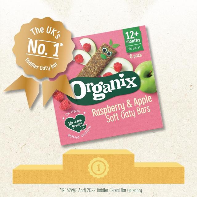 Organix Raspberry & Apple Organic Soft Oaty Bars Toddler Snack Multipack   6 x 23g GOODS M&S   