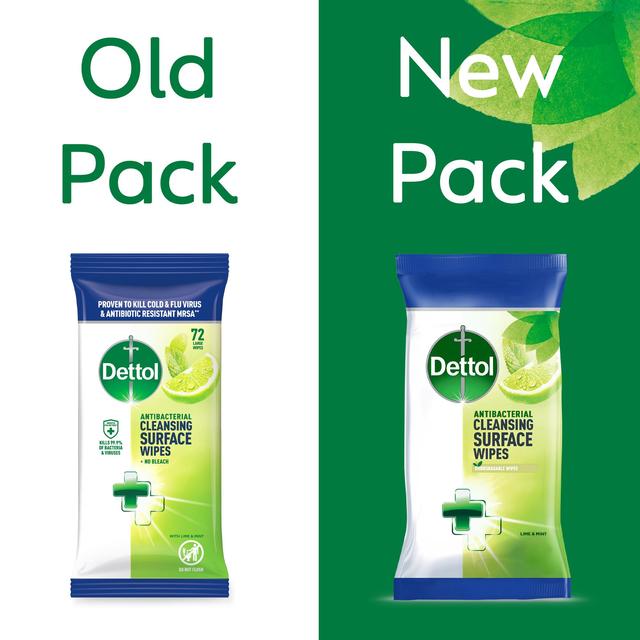 Dettol Antibacterial Multipurpose Lime & Mint Wipes   3 x 110 per pack GOODS M&S   