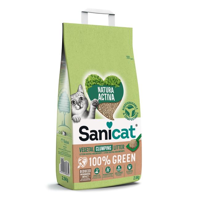 Sanicat Natura Activa 100% Green Clumping Cat Litter   2.5kg GOODS M&S   