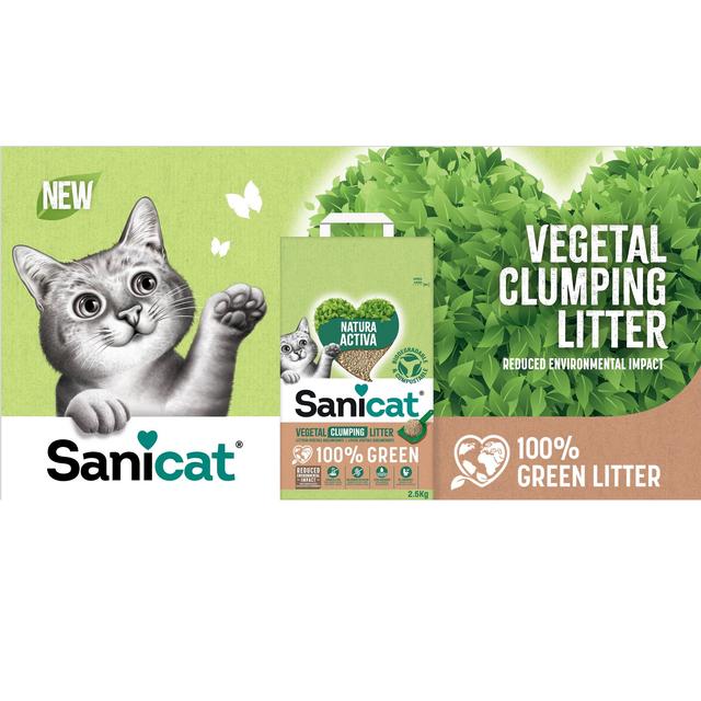 Sanicat Natura Activa 100% Green Clumping Cat Litter   2.5kg GOODS M&S   