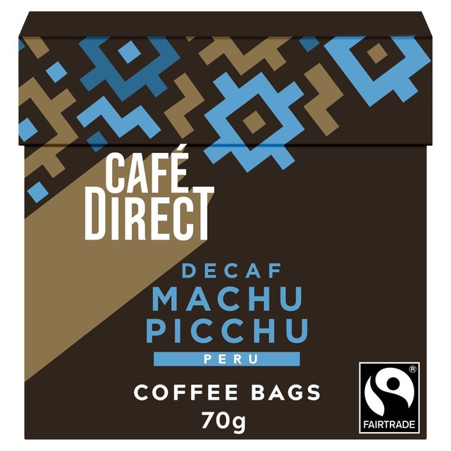 Cafedirect Fairtrade Machu Picchu Decaf Coffee Bags   10 per pack GOODS M&S   