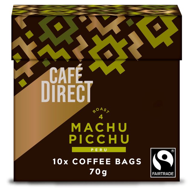 Cafedirect Fairtrade Machu Picchu Peru Coffee Bags   10 per pack GOODS M&S   