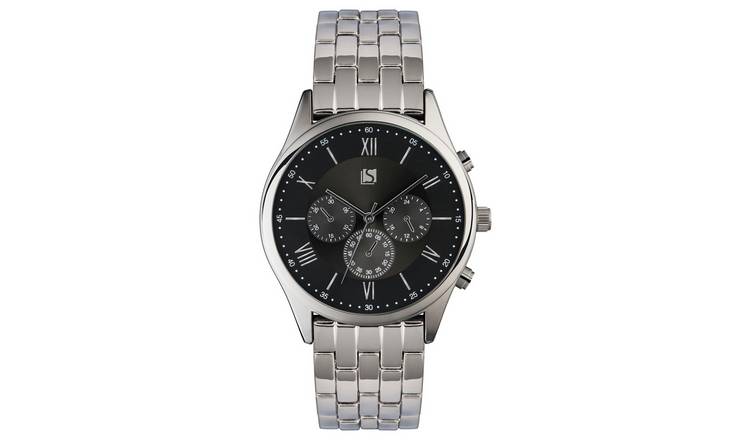 Spirit Men's Black Dial Silver Colour Metal Bracelet Watch GOODS Argos