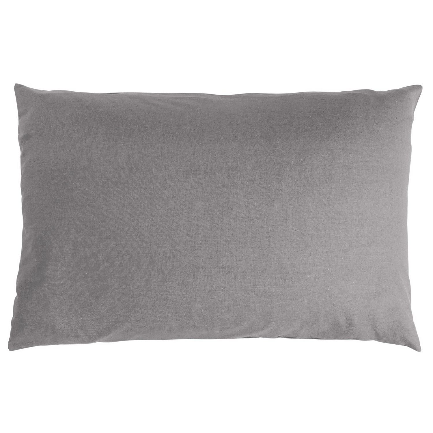 Habitat Easycare Plain Standard Pillowcase Pair - Grey