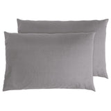 Habitat Easycare Plain Standard Pillowcase Pair - Grey