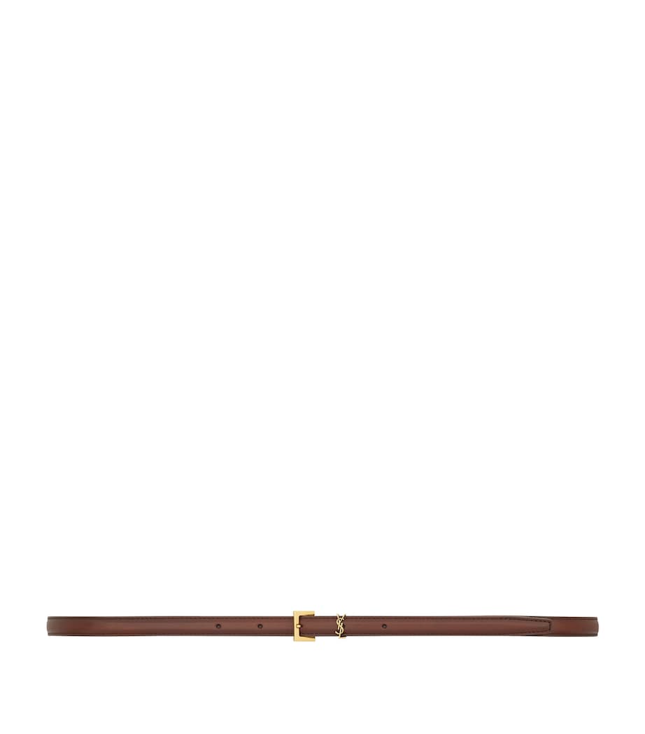 Saint Laurent Cassandre slim belt 1cm, UK version