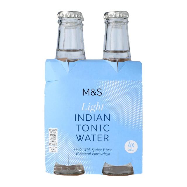 M&S Light Indian Tonic Water   4 x 200ml