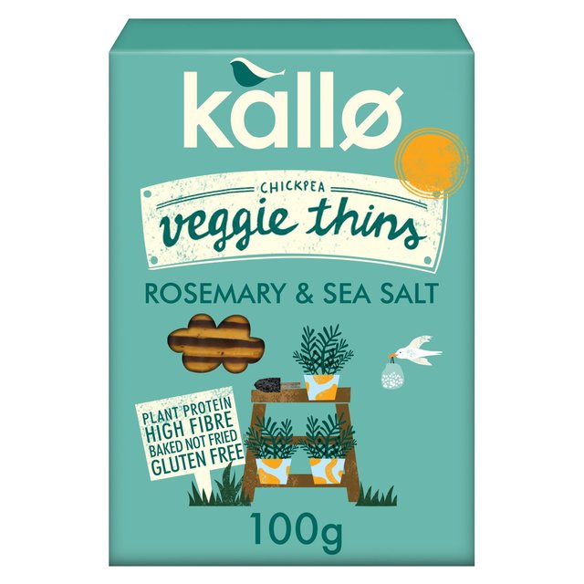 Kallo Veggie Thins Rosemary & Sea Salt   100g GOODS M&S   