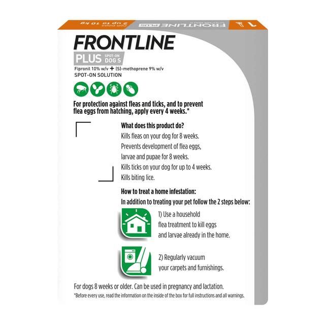 FRONTLINE Plus Small Dog Flea & Tick 2-10kg