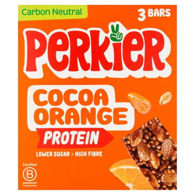 Perkier Cacao & Orange Protein Bars   3 x 35g GOODS M&S   