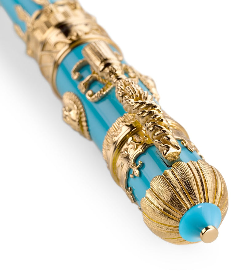 Montegrappa resin and yellow gold Montgolfier fountain pen, imported from the UK