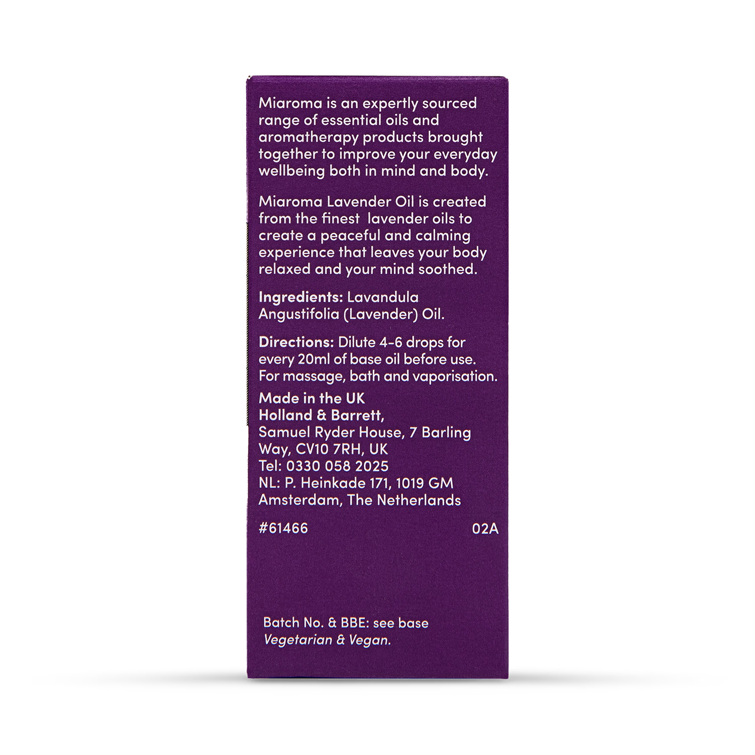 Miaroma lavender pure essential oil 10ml, UK version