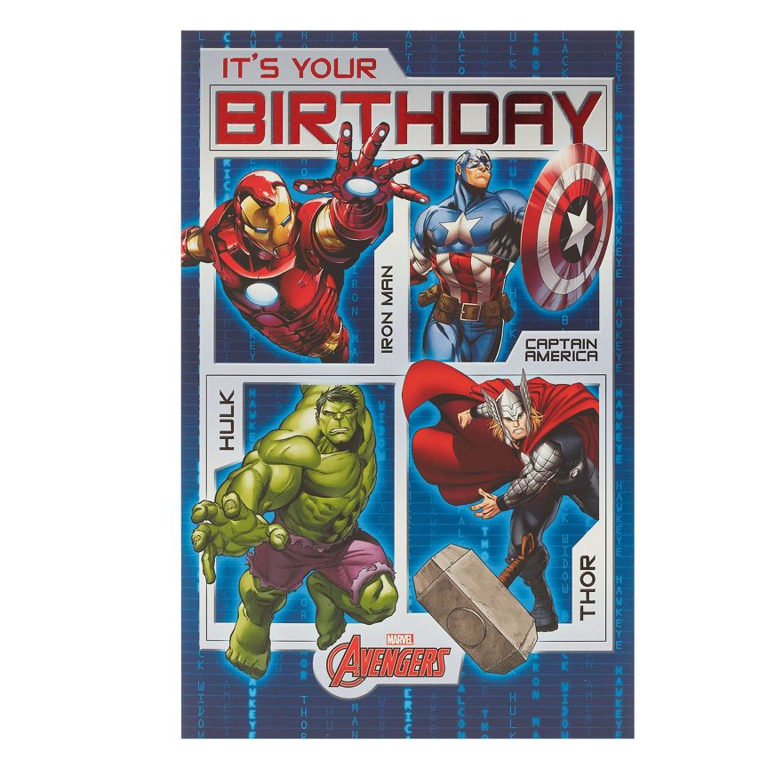 Disney Marvel Avengers Birthday Card