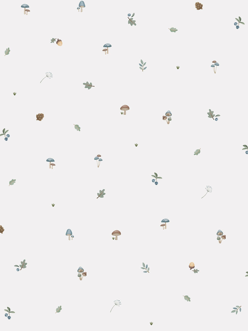Little Dutch Whiteblue Forest Treasures wallpaper 10m - British product