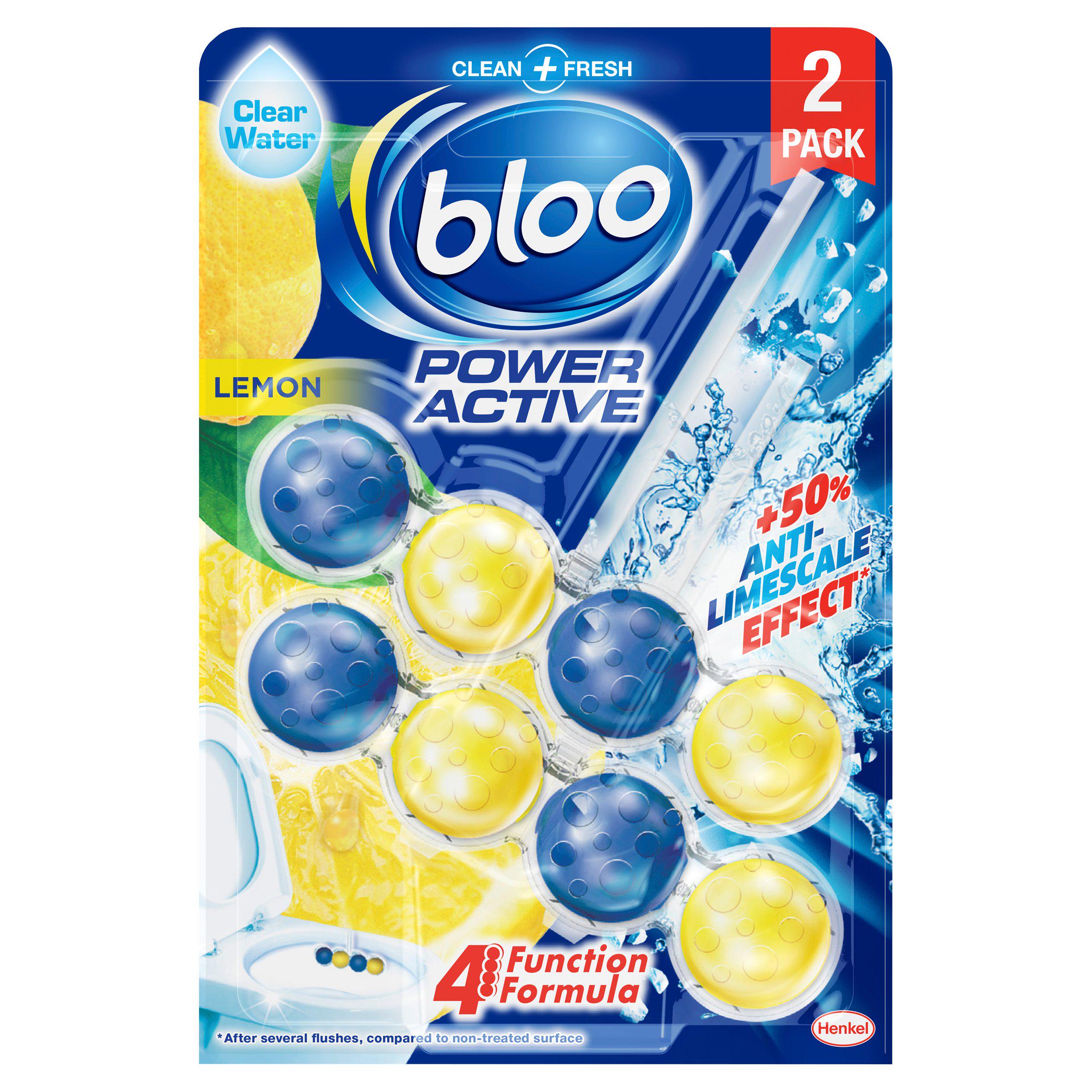 Bloo Power Active Lemon Rim Blocks 2x50g GOODS Sainsburys   