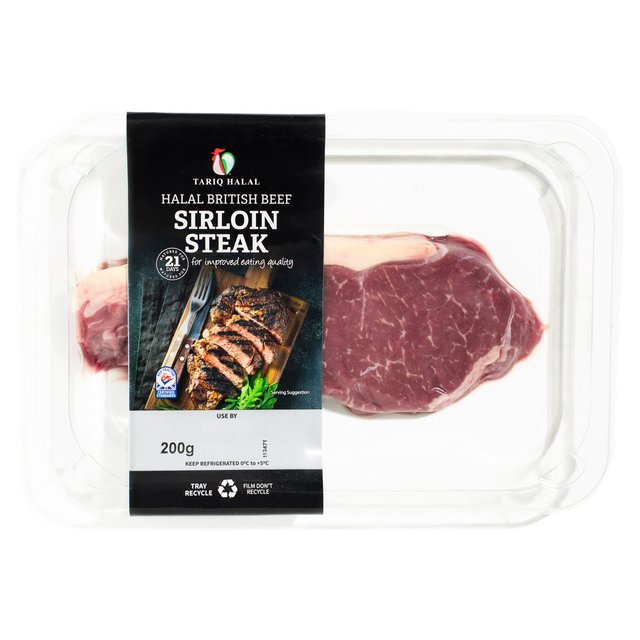 Tariq Halal Beef Sirloin Steak   200g GOODS M&S   