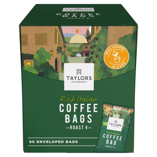 Taylors Of Harrogate Rich Italian Ground Coffee Bags   80 per pack