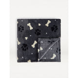 George Home Charcoal Paw Print Super Soft Throw General Household ASDA   