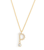 Sophie Bille Brahe diamond initial P necklace, imported from the UK