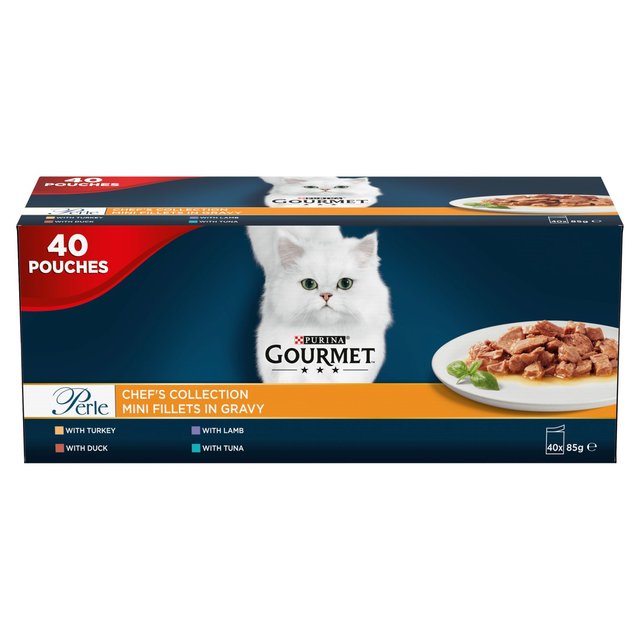 Gourmet Perle Chef's Collection in Gravy Wet Cat Food   40 x 85g GOODS M&S   