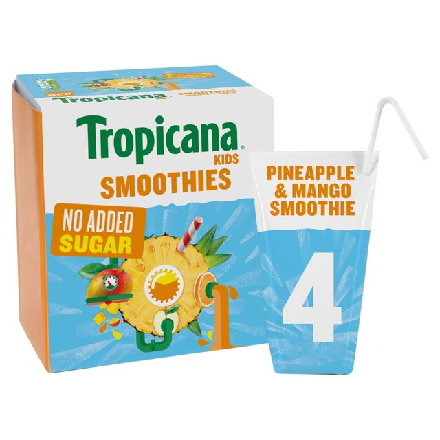 Tropicana Kids Pineapple & Mango Smoothie   4 x 150ml GOODS M&S   