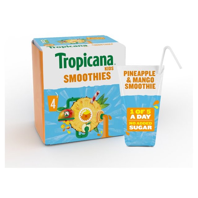 Tropicana Kids Pineapple & Mango Smoothie   4 x 150ml