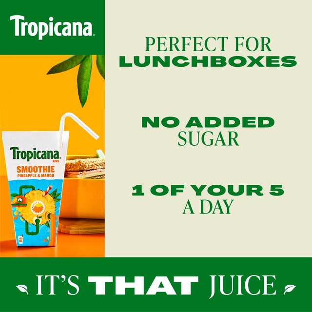 Tropicana Kids Pineapple & Mango Smoothie   4 x 150ml