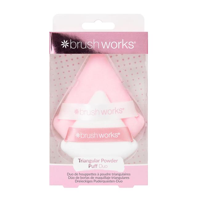 Brushworks Triangular Powder Puff Duo   2 per pack GOODS M&S   