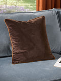 Furn Chocolate/Caramel Meridian Velvet 45 x 45cm Cushion Cover