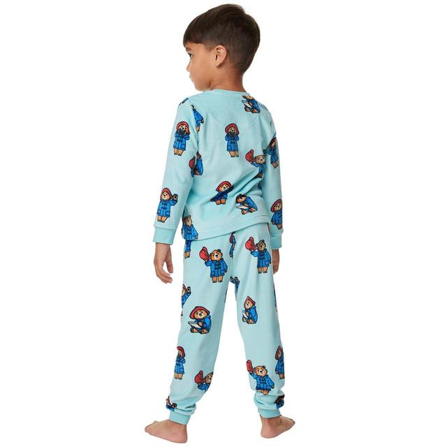 M&S Paddington Velour PJ 2-7 Years Light Blue GOODS M&S   