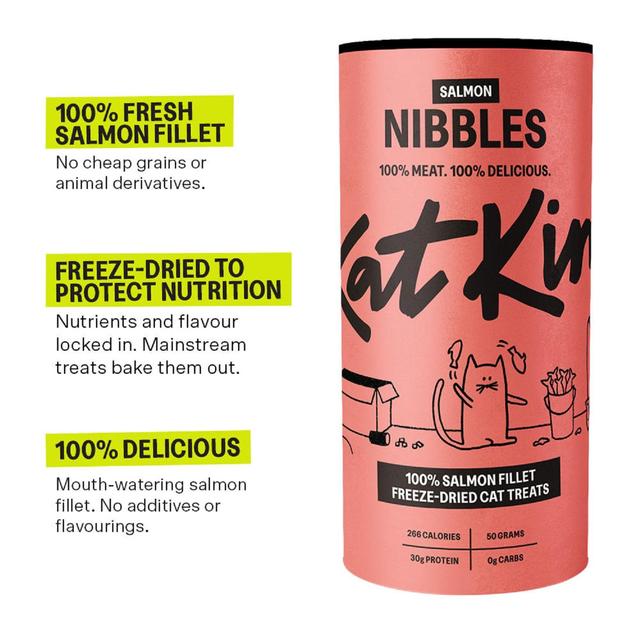 KatKin Salmon Nibbles Cat Treats   50g