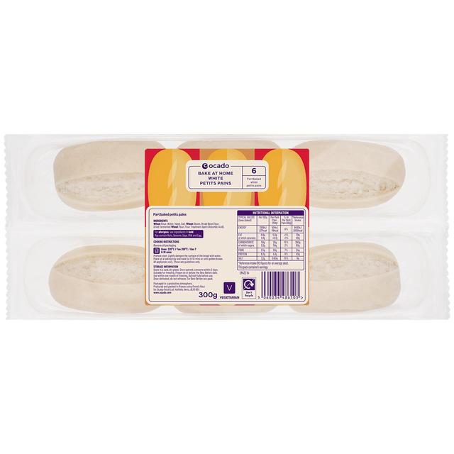 Ocado Bake at Home White Petits Pains   6 per pack