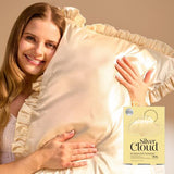 Silver Cloud satin frilly pillowcase twin pack, UK version