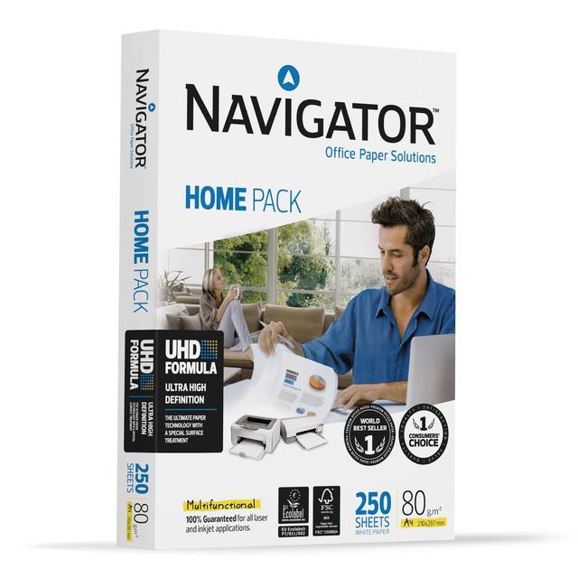 Navigator Home Pack A4 Printer Paper 250 Sheets 80GSM   250 per pack GOODS M&S   