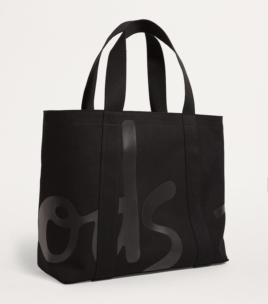 Harrods medium cotton logo tote bag, UK version