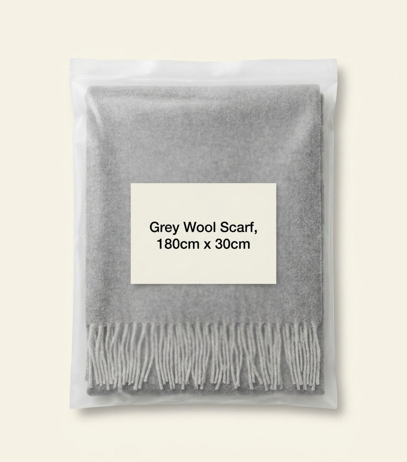 Prada wool-cashmere logo scarf 185cm x 70cm, imported from the UK