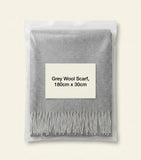 Prada wool-cashmere logo scarf 185cm x 70cm, imported from the UK
