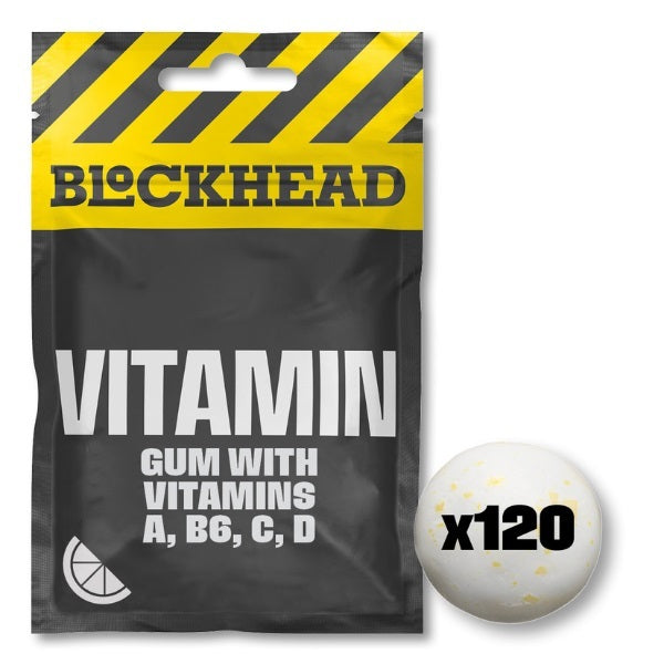 BLOCKHEAD Vitamin Gum - 12 Pack (120 Pieces) GOODS Superdrug   