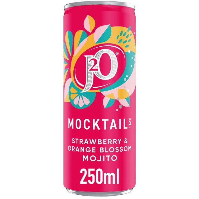 J2O Strawberry & Orange Blossom Mojito Mocktail   250ml