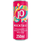 J2O Strawberry & Orange Blossom Mojito Mocktail   250ml GOODS M&S   