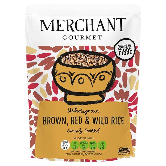 Merchant Gourmet Wholegrain Brown Red & Wild Microwave Rice    250g GOODS M&S   