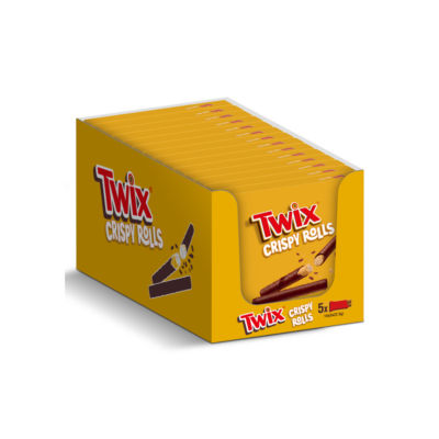 Twix milk chocolate crispy rolls multipack 5 bars - British product