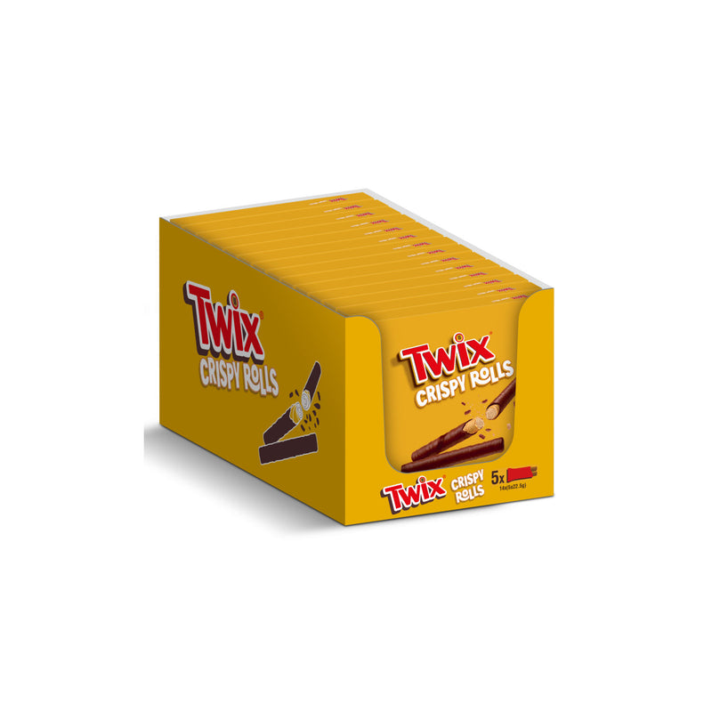Twix milk chocolate crispy rolls multipack 5 bars - British product
