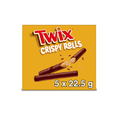 Twix milk chocolate crispy rolls multipack 5 bars - British product