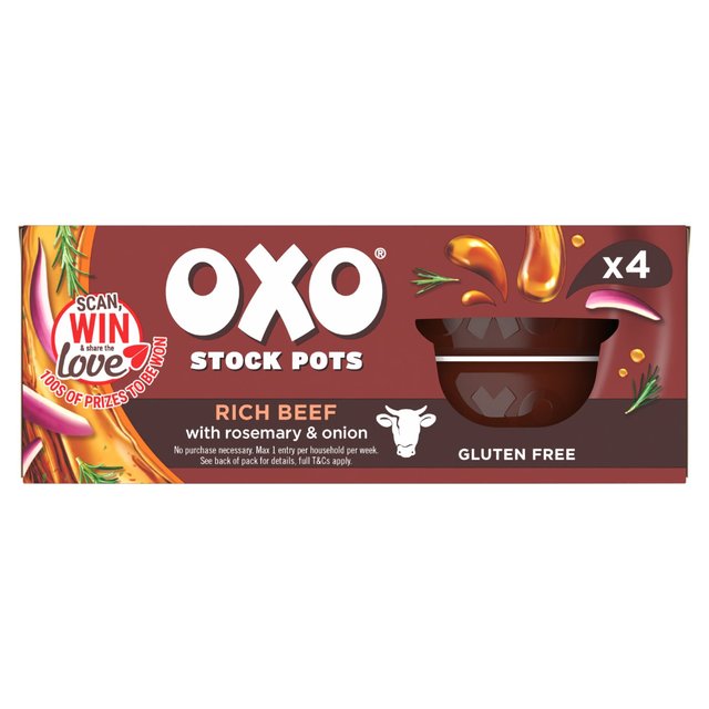 Oxo Stock Pots Rich Beef with Rosemary & Onion   4 x 20g GOODS M&S   