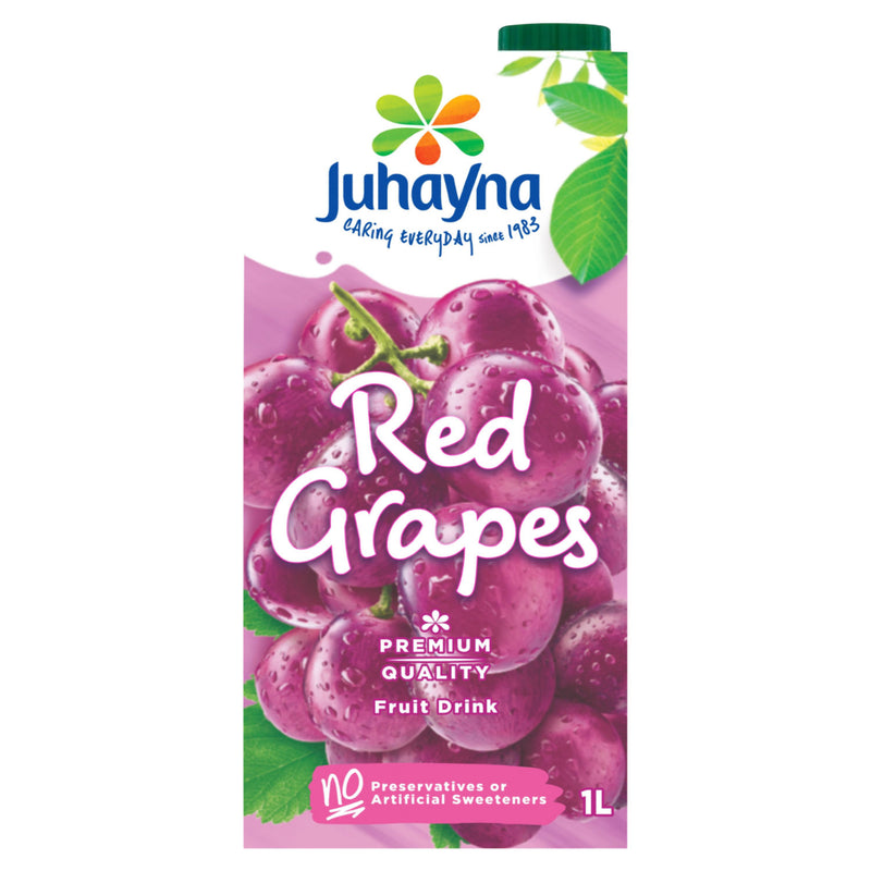 Juhayna red grapes fruit drink 1L, imported from the UK