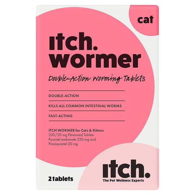 Itch Wormer Tablets For Cats (1kg +)   2 per pack GOODS M&S   