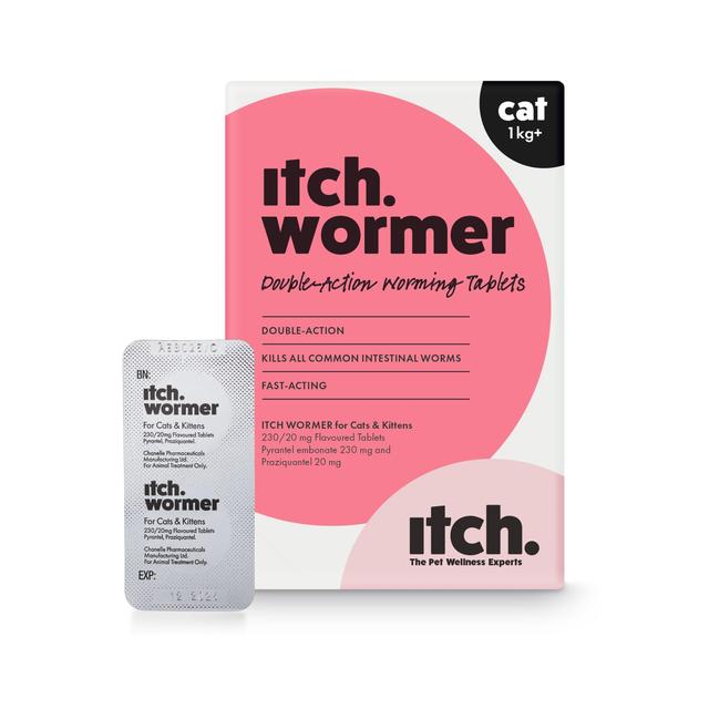 Itch Wormer Tablets For Cats (1kg +)   2 per pack GOODS M&S   